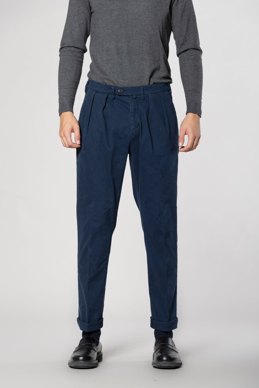 Boston 2 Pinces pantalon chino homme en tricot relaxed fit