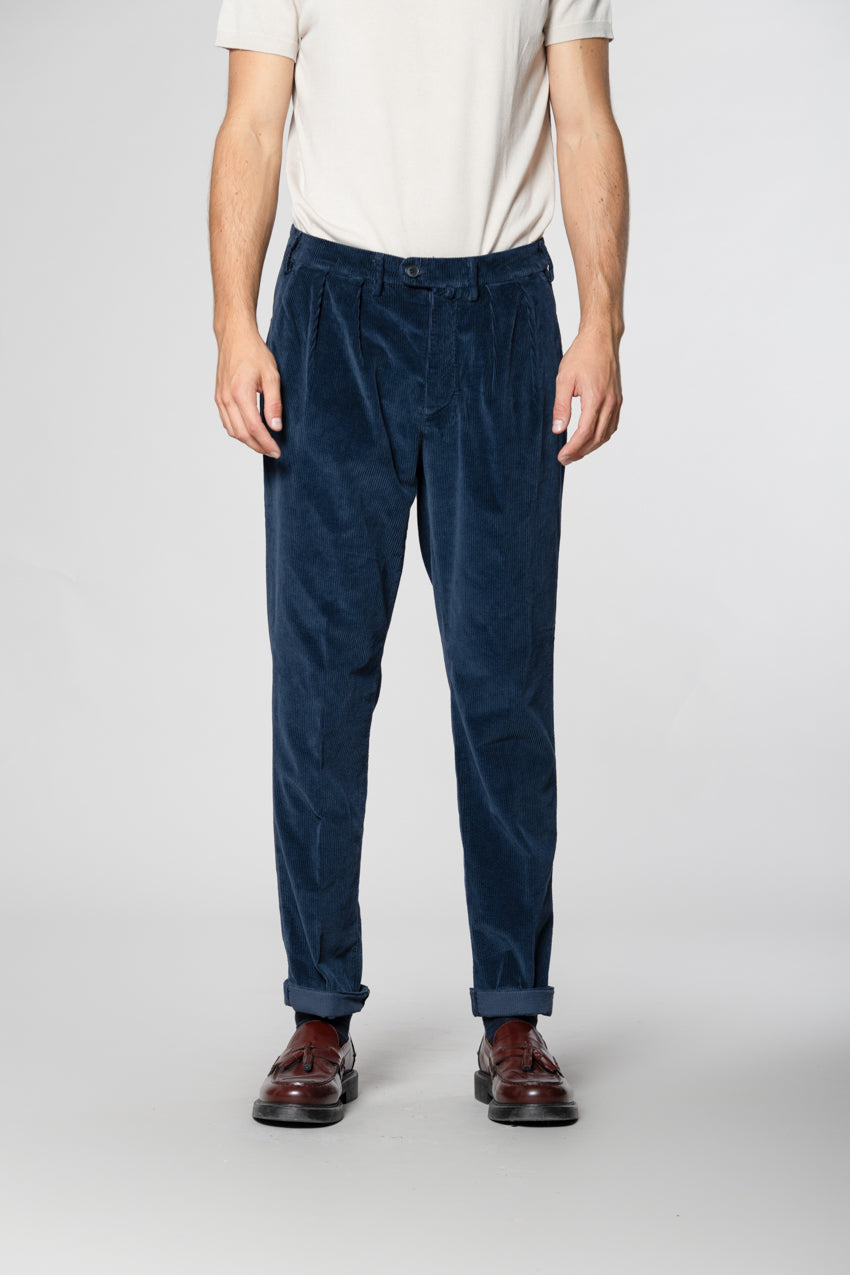 Boston 2 Pinces pantalon chino homme en velours 500 raies relaxed fit
