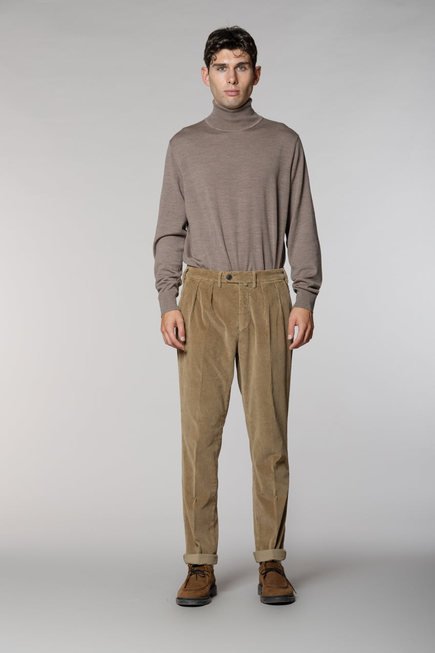 Boston 2 Pinces pantalon chino homme en velours 500 côtes relaxed fit