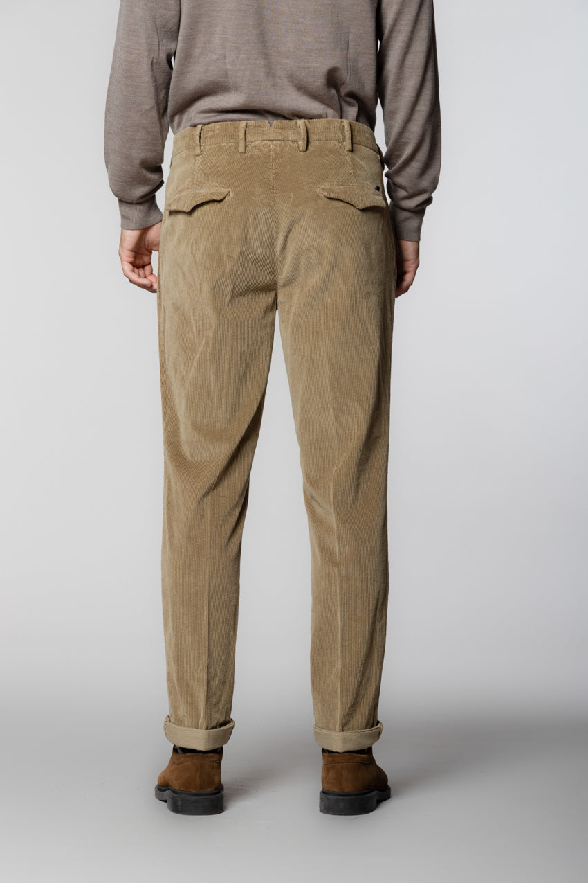 Boston 2 Pinces pantalon chino homme en velours 500 côtes relaxed fit