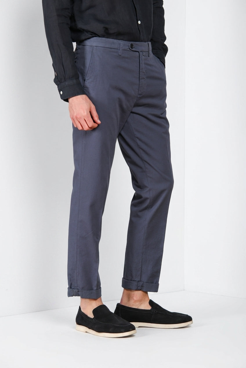 Boston Hose Chino Herren aus Stretch-Cavallery relaxed fit