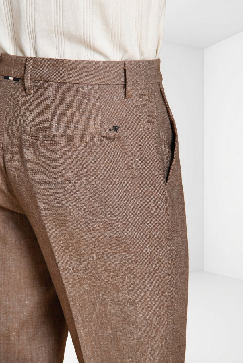 Boston men's chino pants in diagonal weave denim relaxed fit