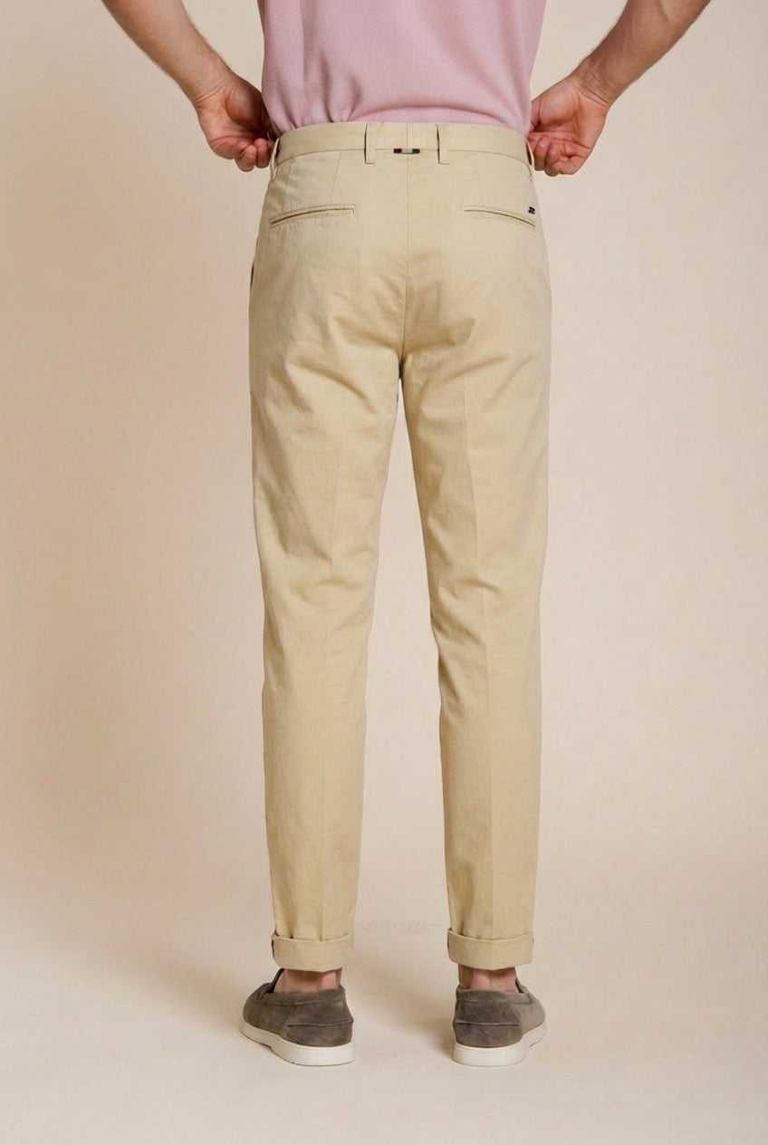 Boston pantalon chino homme en twill léger stretch relaxed fit