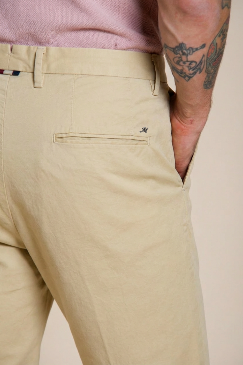Boston pantalon chino homme en twill léger stretch relaxed fit