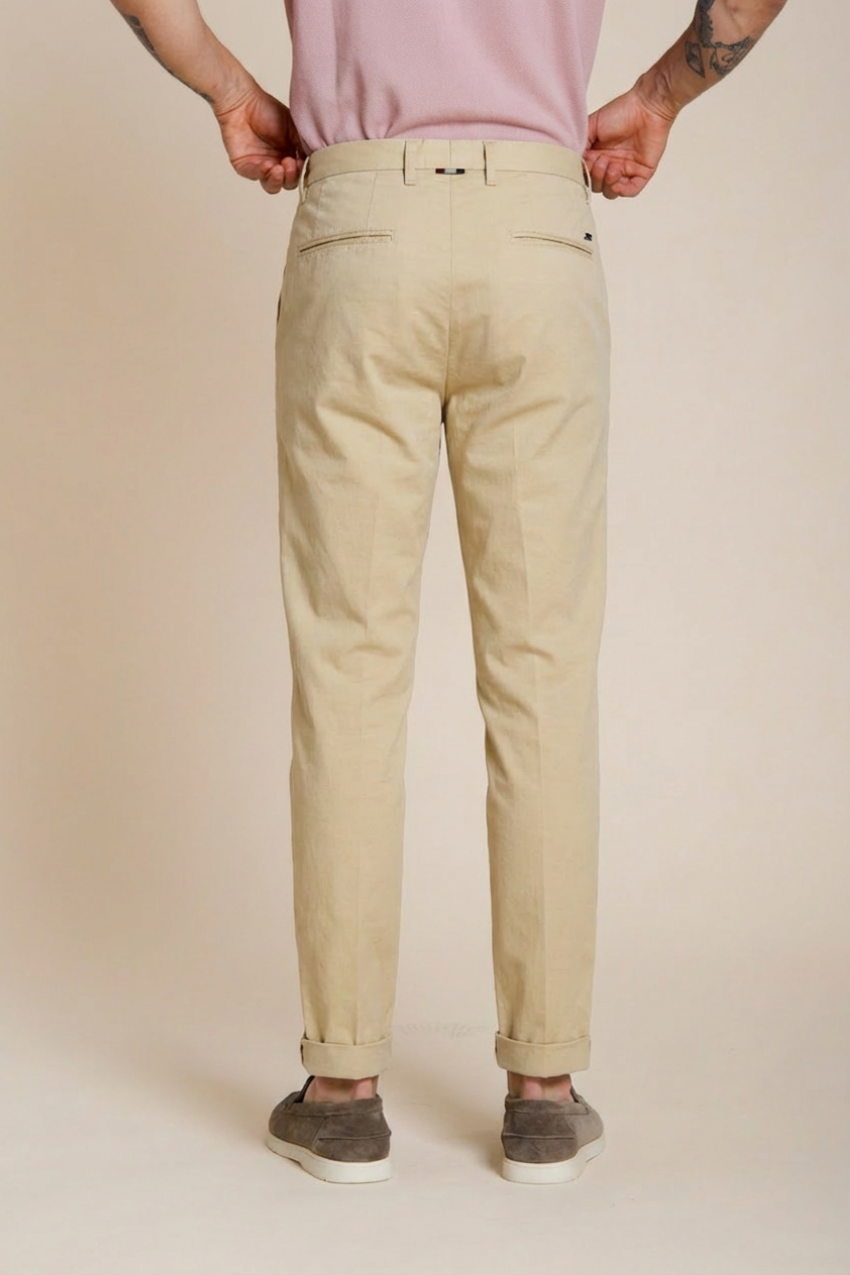 Boston pantalon chino homme en twill léger stretch relaxed fit
