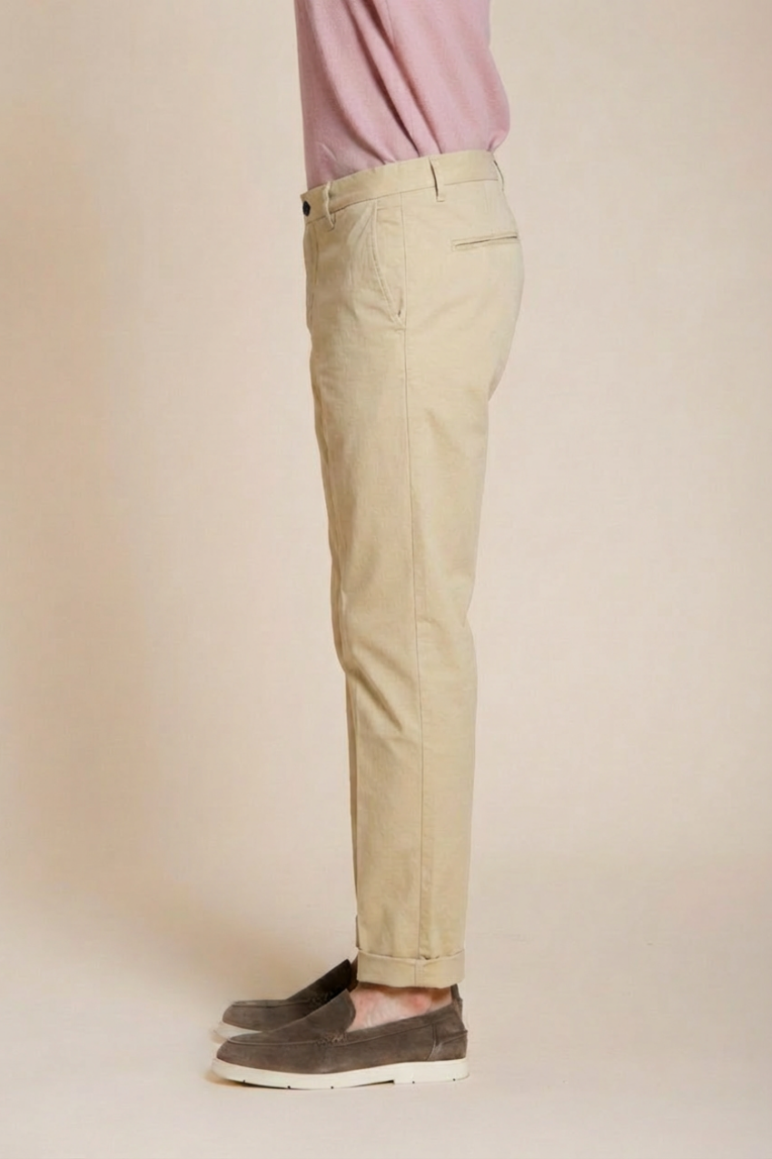 Boston pantalon chino homme en twill léger stretch relaxed fit