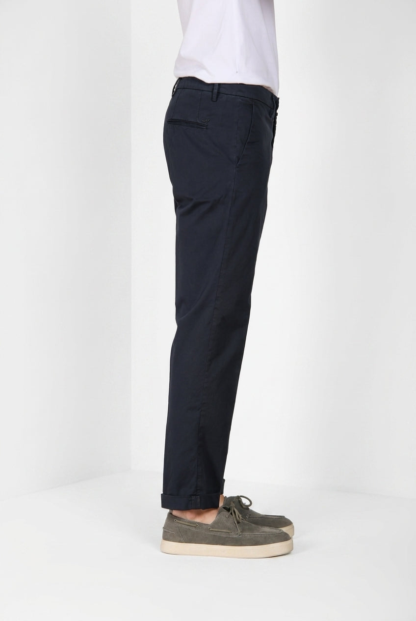 Madison M74 pantalone chino uomo in twill leggero stretch carrot fit