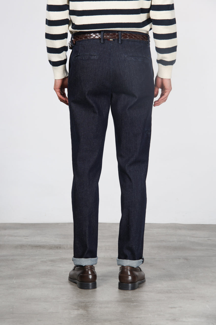 Madison men’s chino pants in techno stretch denim with carrot fit
