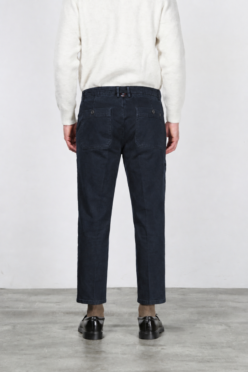 Garden Men's Chino Pants in Stretch Bull Fabric, Carrot Fit