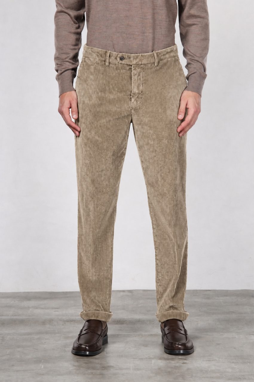 Paris pantalon chino homme en velours à grosses côtes carrot fit