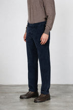Paris men’s chino pants in wide-wale velvet with carrot fit
