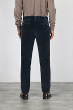 Paris men’s chino pants in wide-wale velvet with carrot fit
