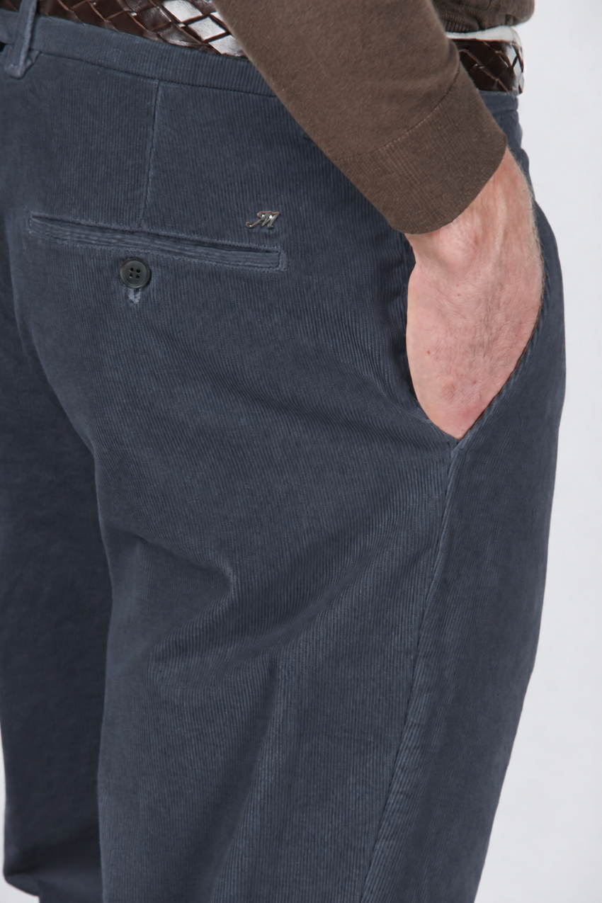 Paris men's corduroy chino pants 1000 wale stretch carrot fit ①