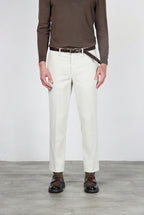 Paris men’s chino pants in 1000-wale stretch corduroy, carrot fit ①