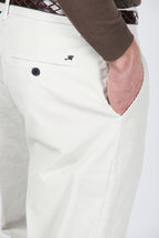 Paris men’s chino pants in 1000-wale stretch corduroy, carrot fit ①