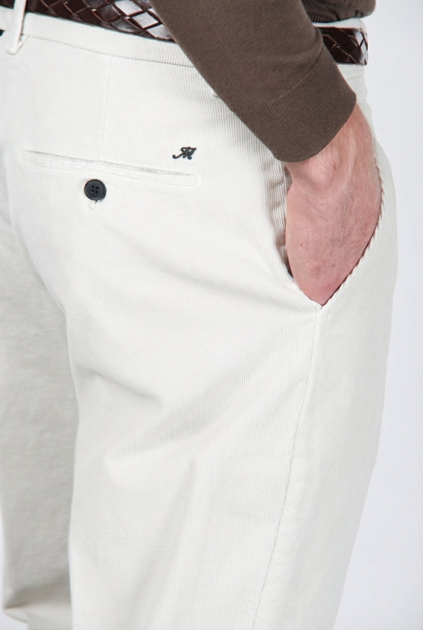 Paris men’s chino pants in 1000-wale stretch corduroy, carrot fit ①