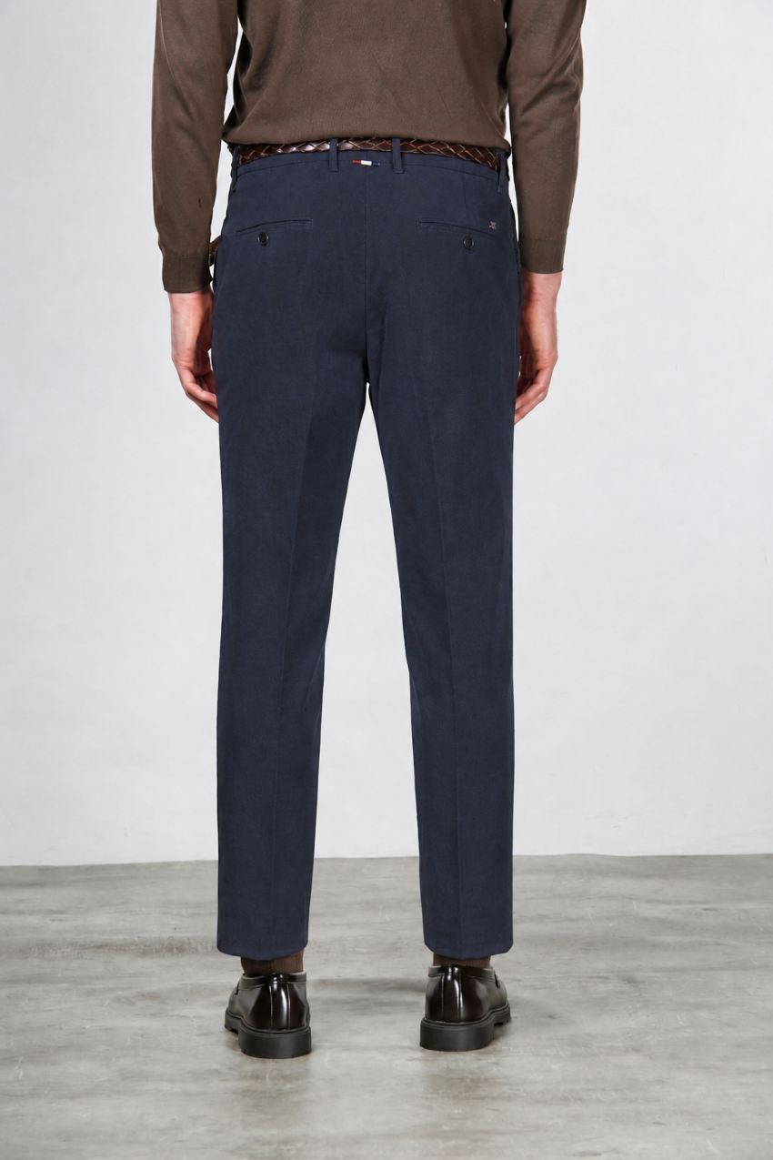 Paris Herren-Chinohose aus Cord mit 1000 Rippen Stretch Carrot Fit ①