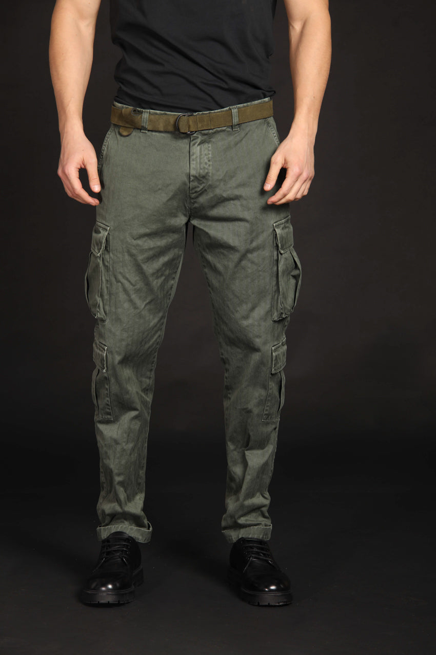 immagine 1 di pantalone cargo uomo modello Bahamas in verde fit relaxed di Mason's