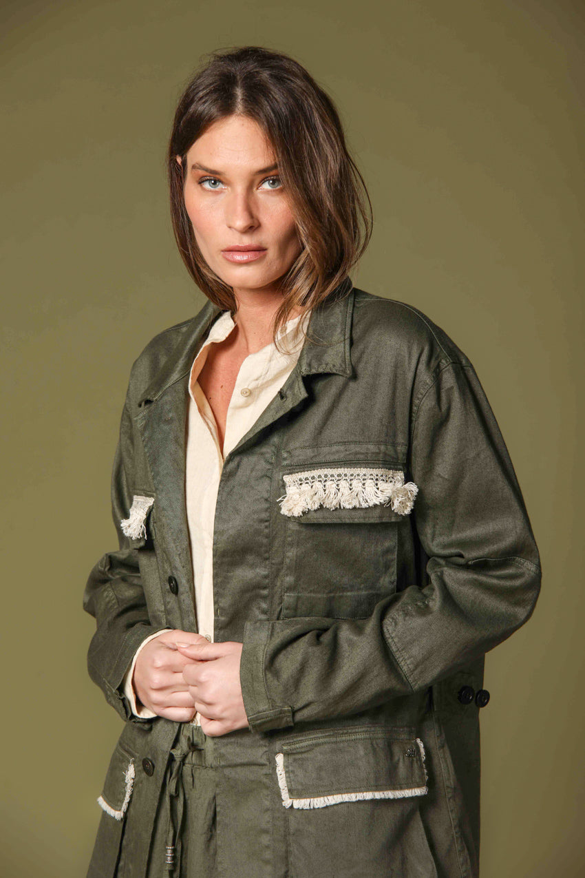 Image 1 of women's flyshirt overshirt in green by Mason's