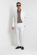 Da Vinci blazer homme en twill de lin et coton