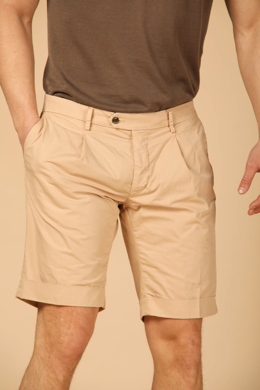 Image 1 of Mason's Genova Style model men's chino bermuda in dark khaki, slim fit