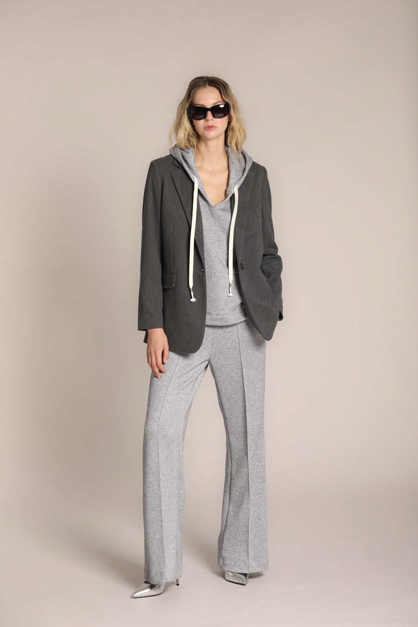 immagine 2 di felap donna, con cappuccio, modello Hoodie, di colore grigio, con lurex di Mason's