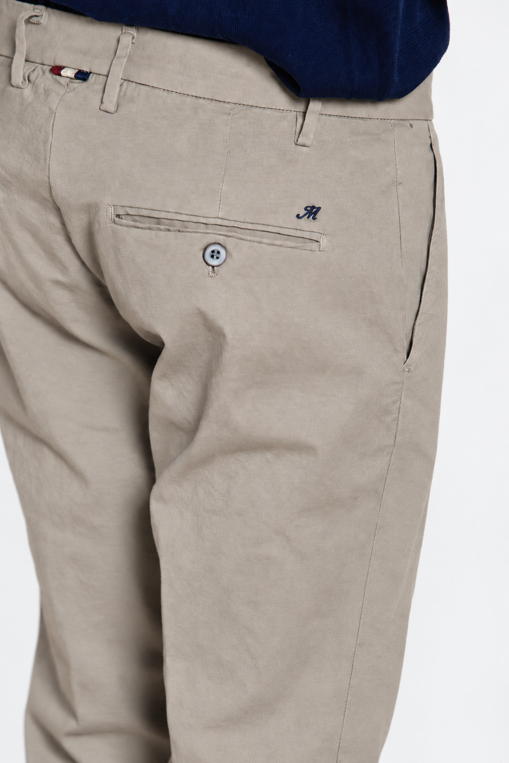 Milano pantalone chino uomo in gabardina stretch extra slim fit ①