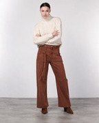 Violette pantalón chino de mujer en twill balloon fit ①
