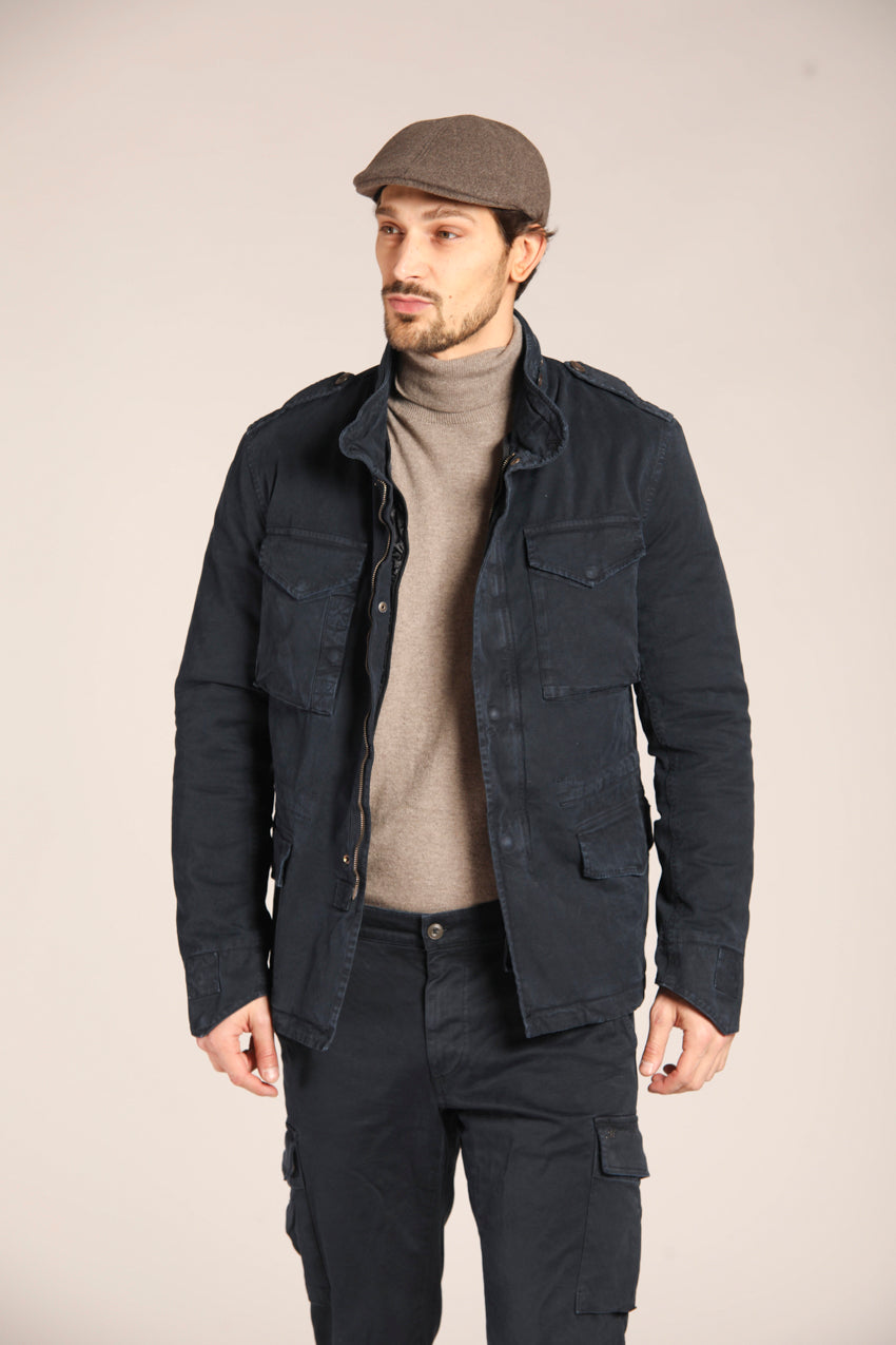 immagine 1 di field jacket uomo modello Jacket M74 di colore blu navy, fit slim di Mason's