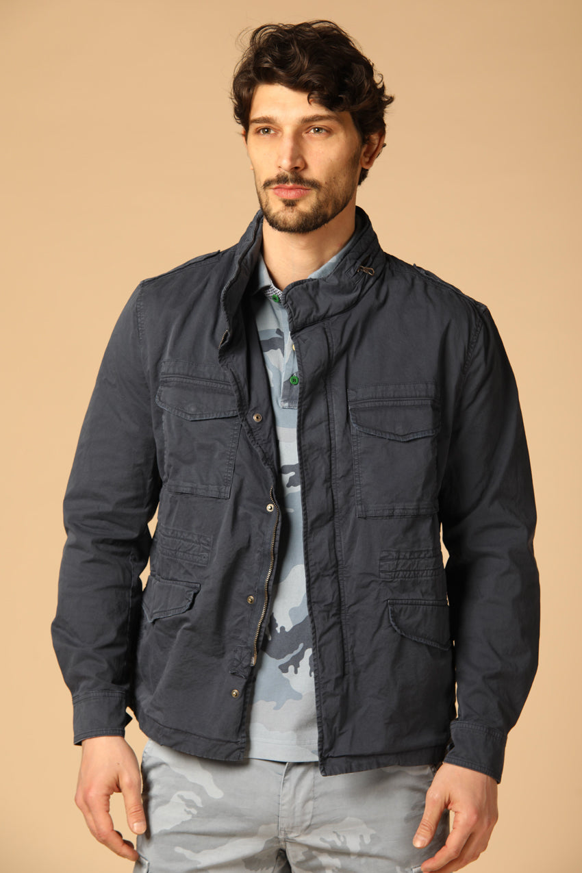 Image 1 of Mason's men's M74 model field jacket in navy blue, regular fit