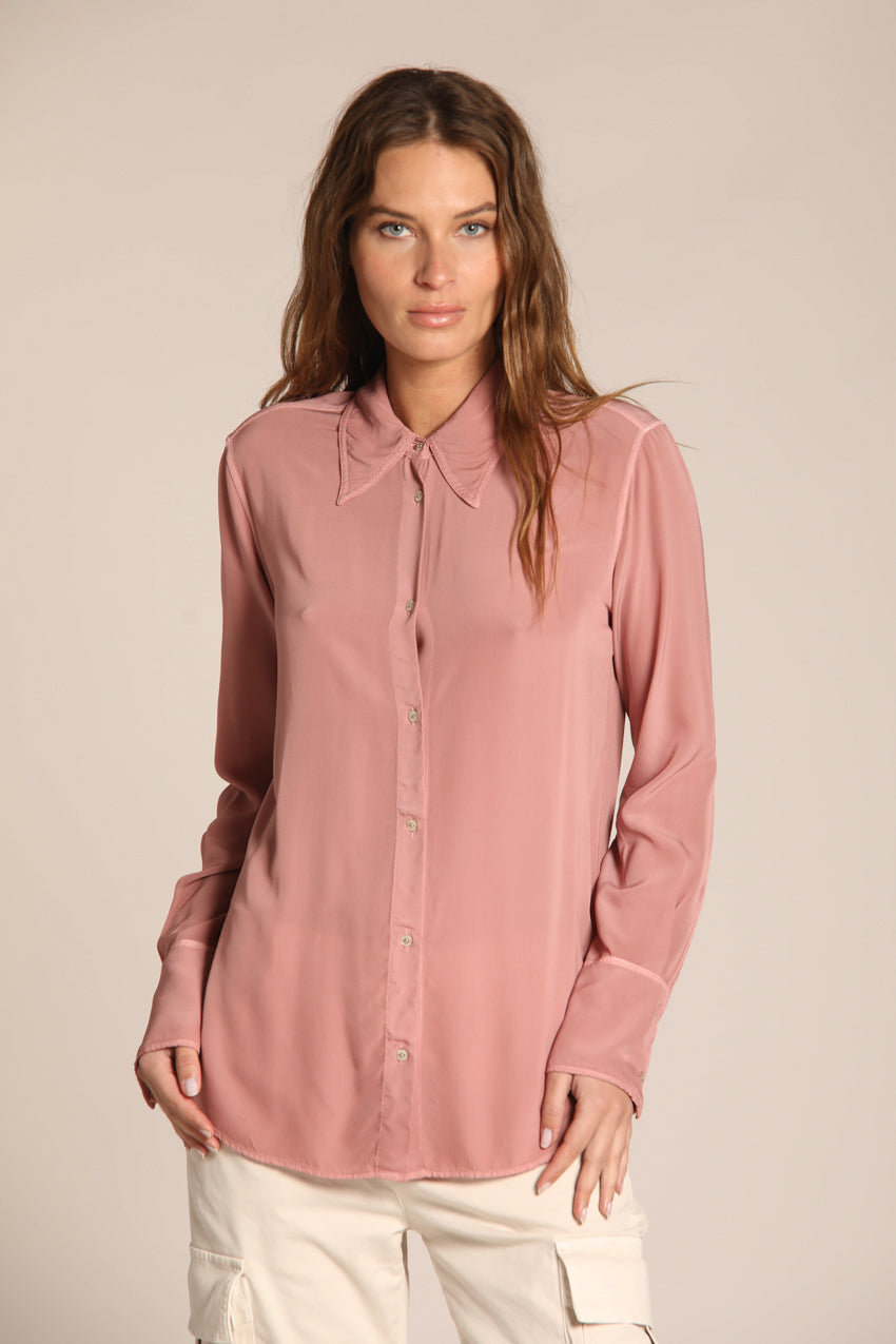 immagine 1 di camicia donna in popeline, modello Nicole, di colore rosa di Mason's