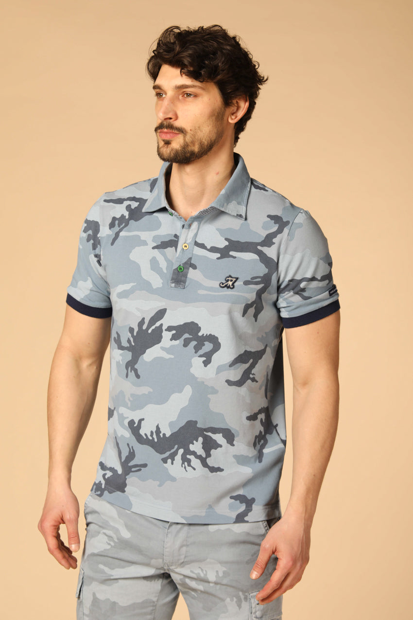 Bild 1 von Mason's Herren Poloshirts im Print Modell mit muster in Himmlisch und regular Passform