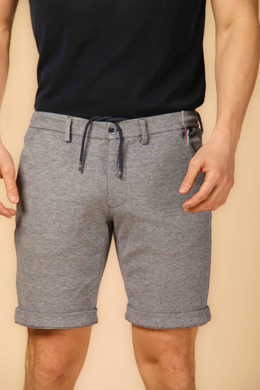 Image 1 of Mason's Torino Jog 1 model men's chino jogger bermuda in navy blue, slim fit