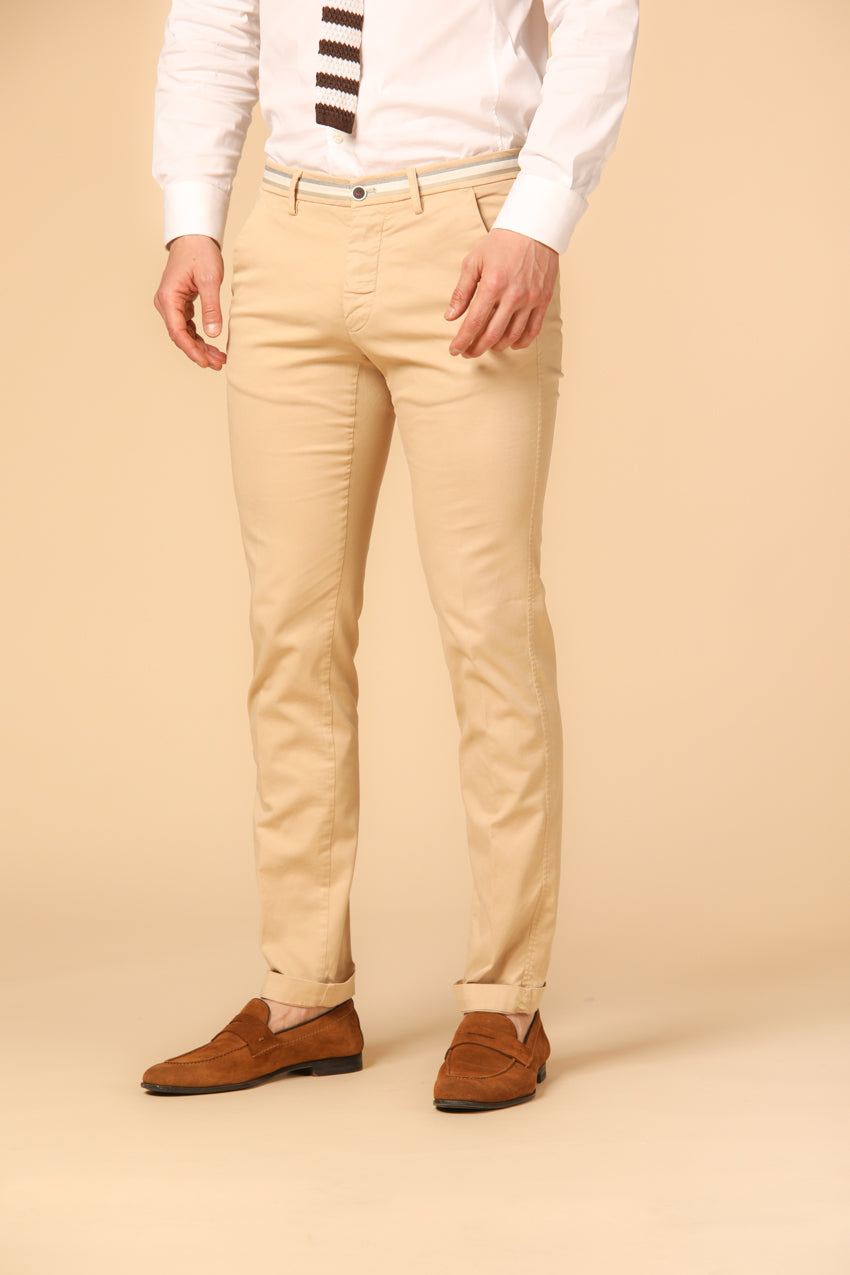 Bild 1 von Herren-Chinohose, Modell Torino Summer in Dunkelkhaki, Slim-Fit von Mason's