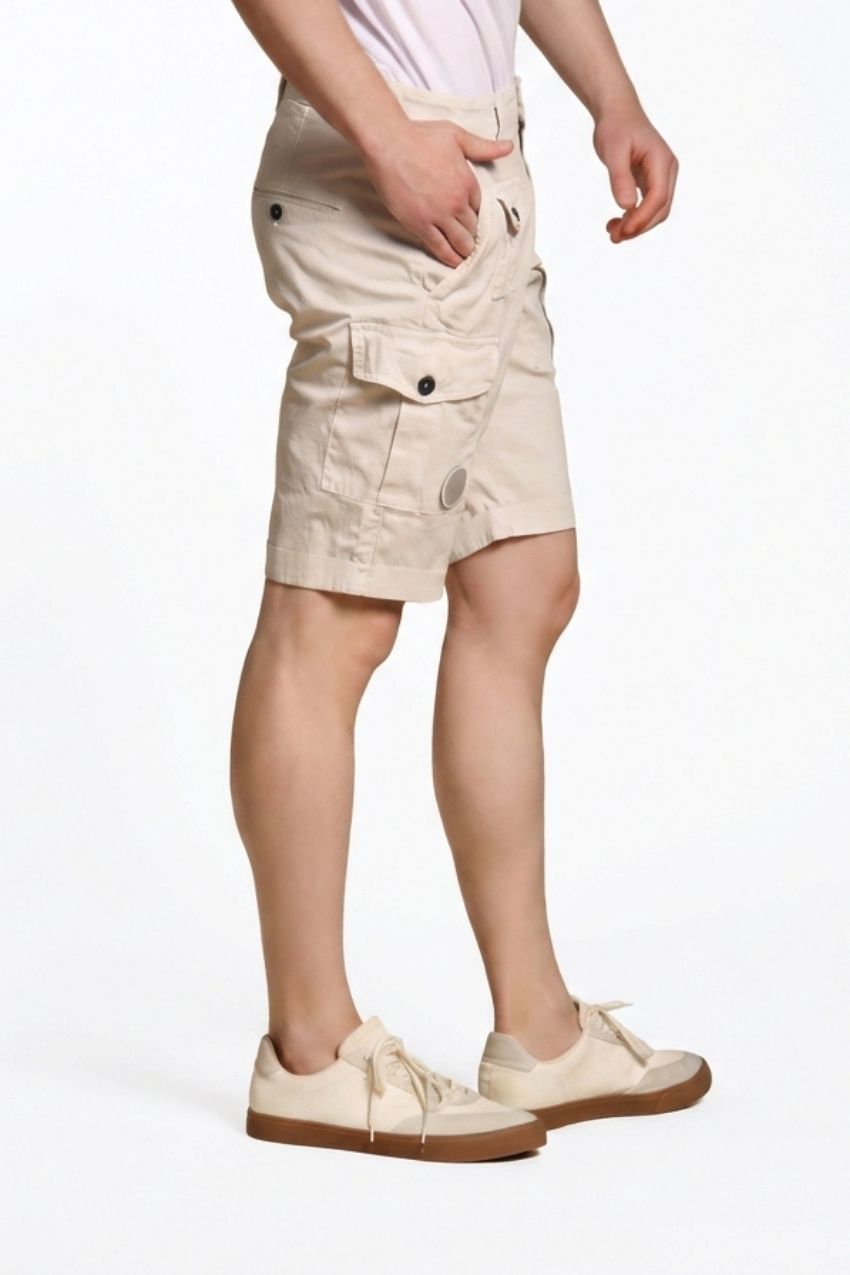 George Coolpocket bermuda cargo uomo in raso stretch logo edition carrot fit ①