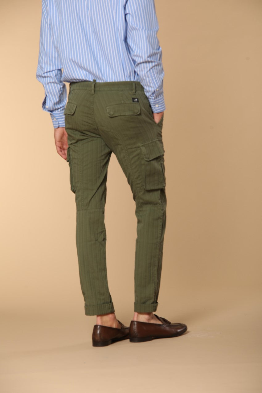 Chile pantalón cargo hombre en algodón espiga 3D extra slim