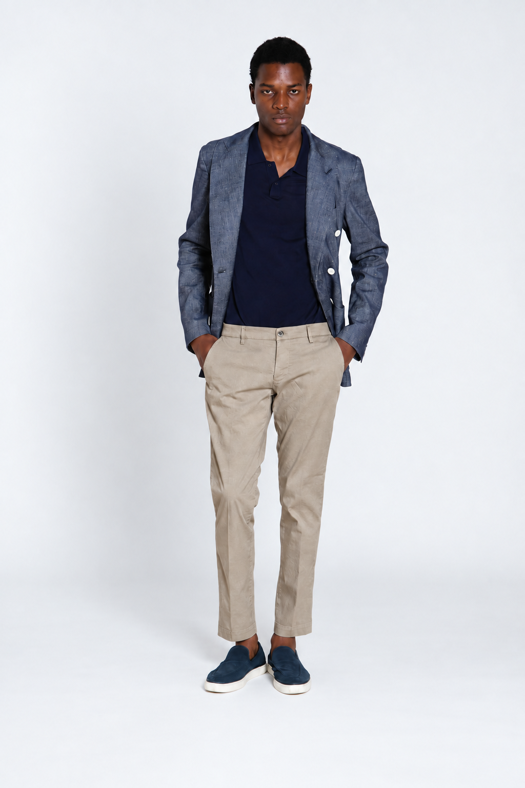 Milano Herren Chinohose aus Stretch-Gabardine extra slim fit ①