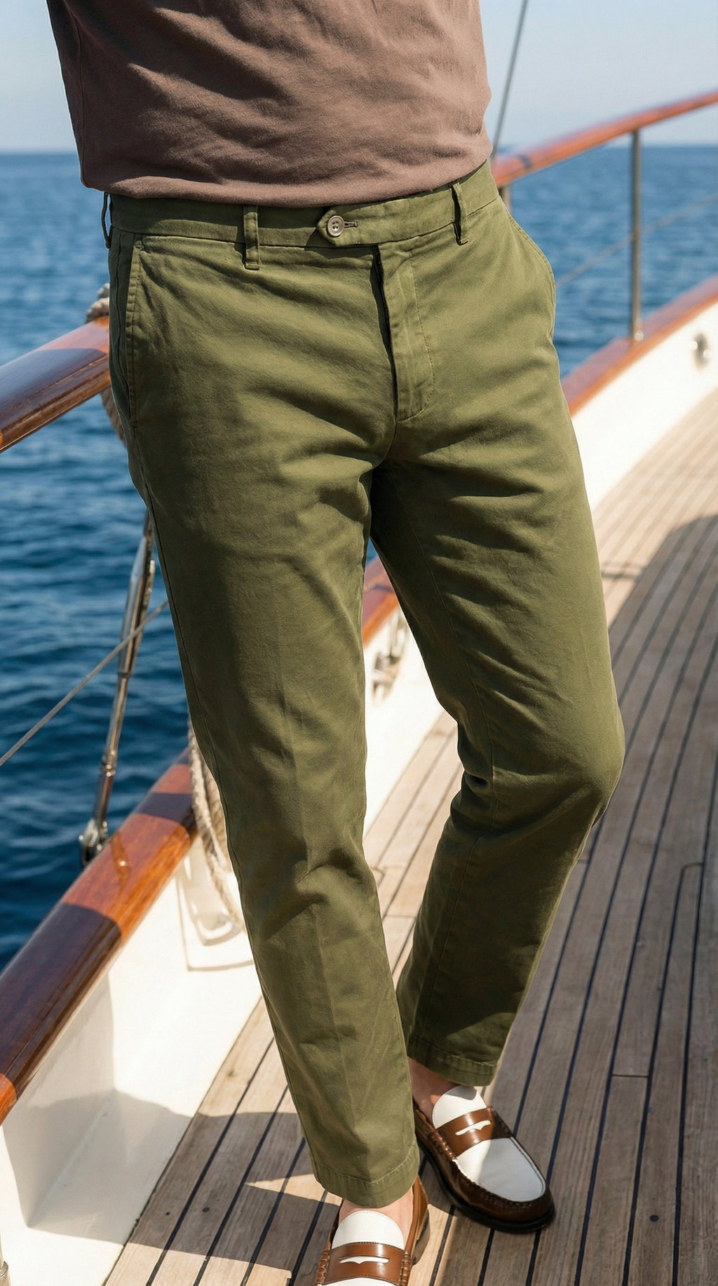 New York pantalone chino uomo in gabardina stretch regular fit ①