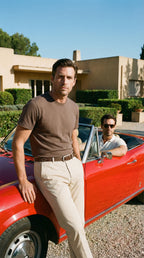 Milano men's chino pants in stretch gabardine extra slim fit ①