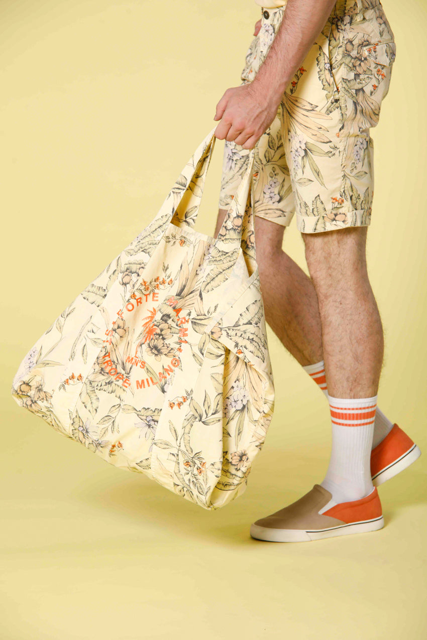 image 1 of Mason's bag in cotton with floreal print light yellow by mason's