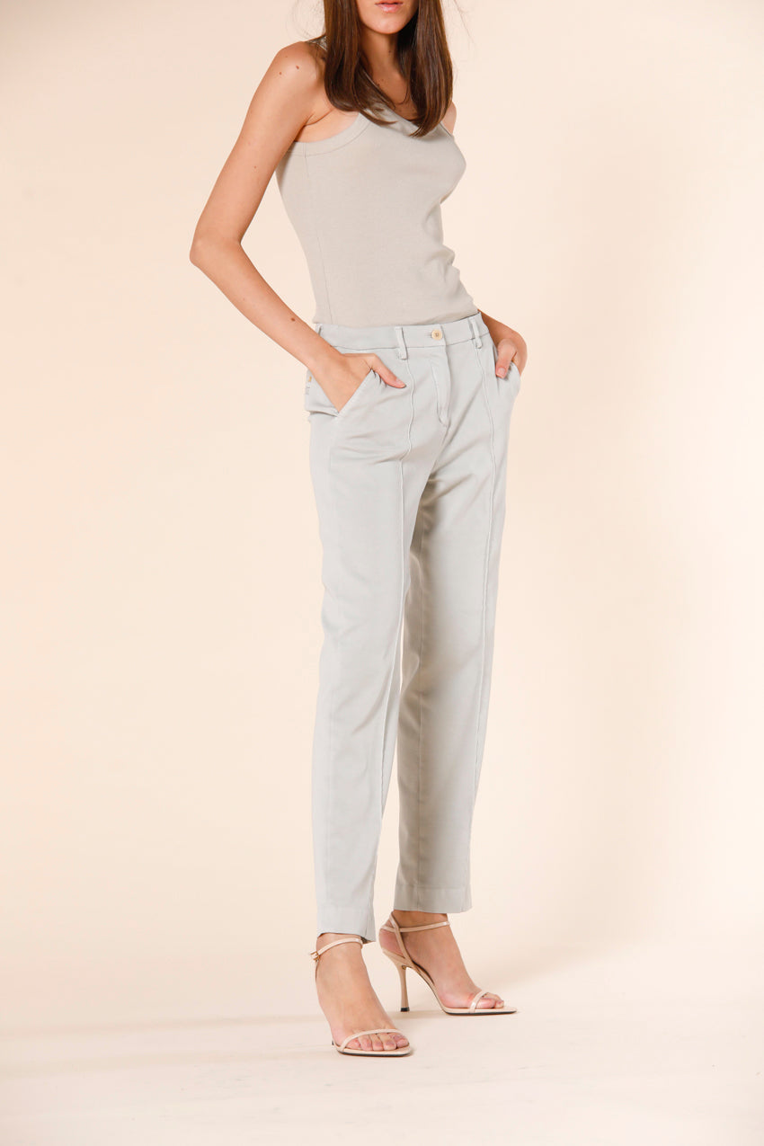 Immagine 1 di pantalone chino donna in jersey color ghiaccio modello New York di Mason's