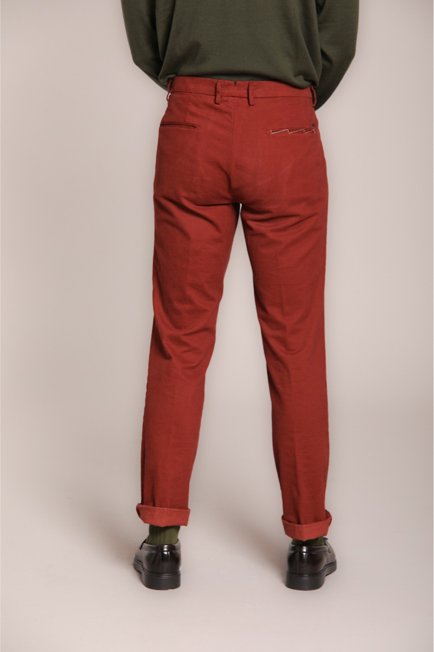 New York Time 2 Pinces Herren Chinohose aus Baumwolle und Wolle Regular Fit