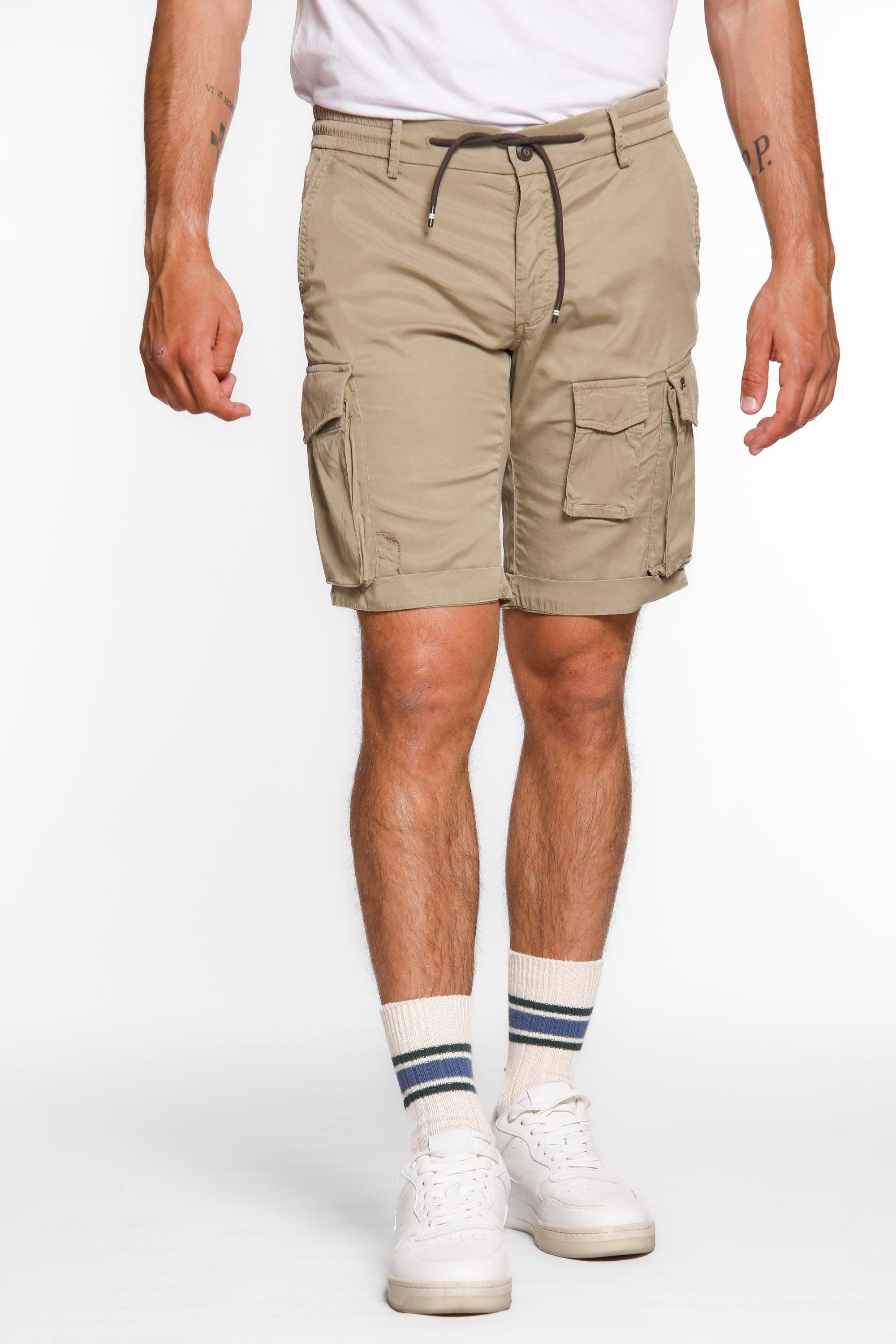 Snake Jog bermuda cargo uomo in tencel con coulisse regular - Mason's