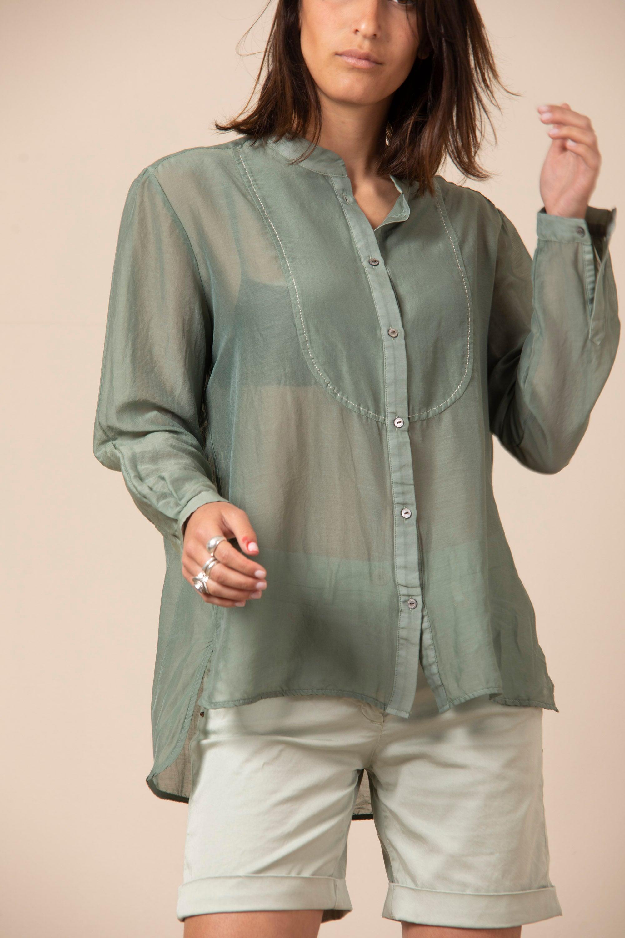 Ashley Shirt camicia da donna in cotone e seta con dettaglio cucitura - Mason's