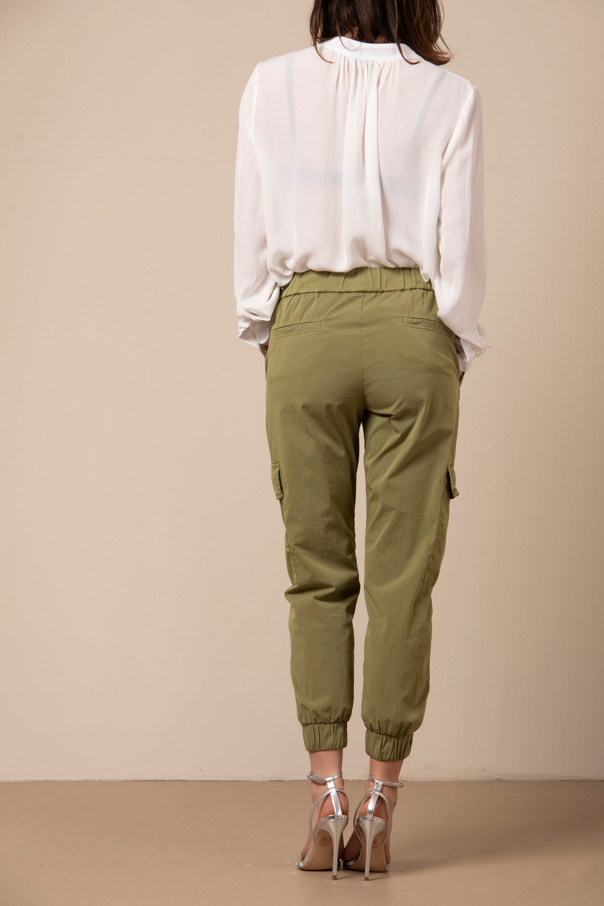 Cargo Jogger Pantalon cargo femme en popeline relaxed