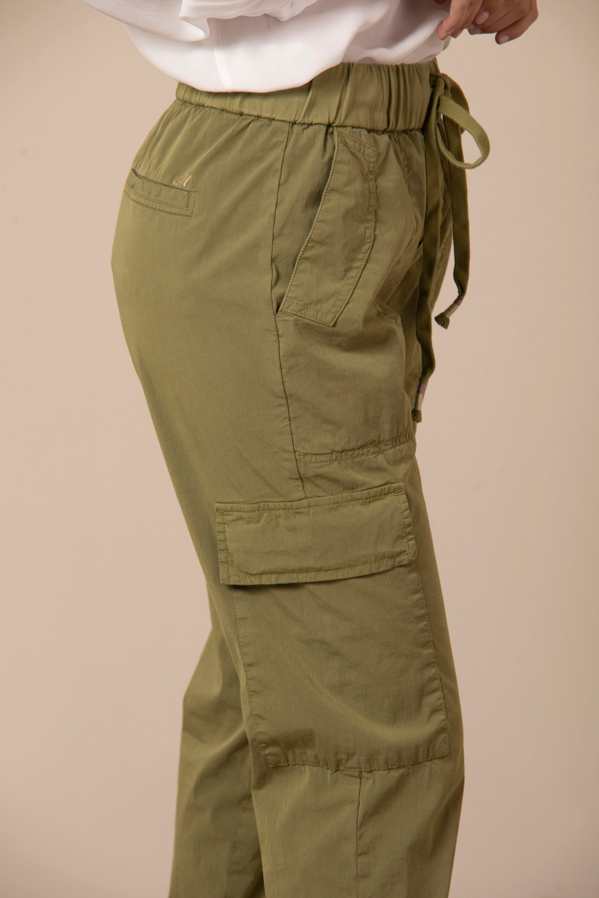 Cargo Jogger woman cargo pants in poplin relaxed