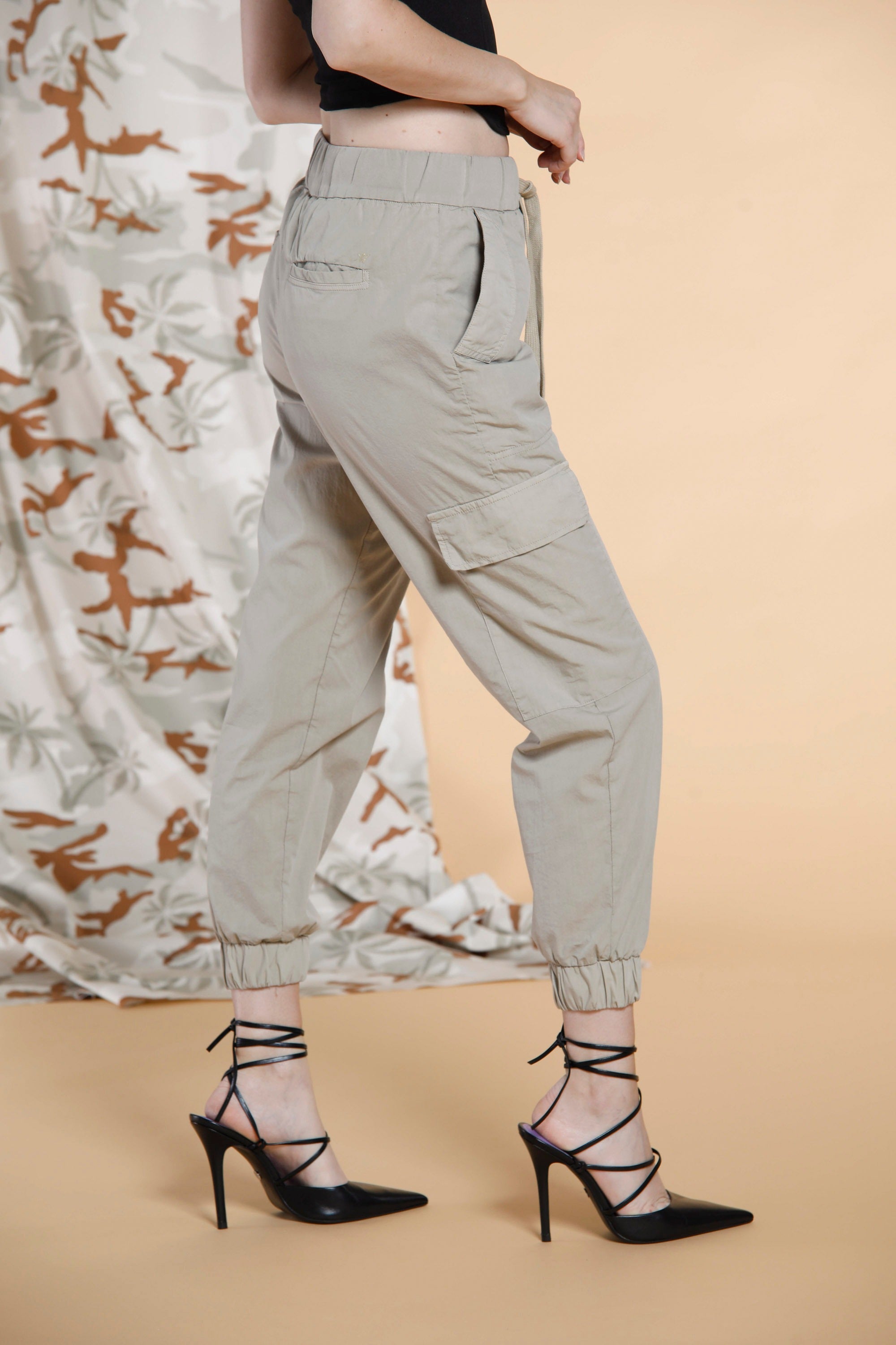 Cargo Jogger Pantalon cargo femme en popeline relaxed