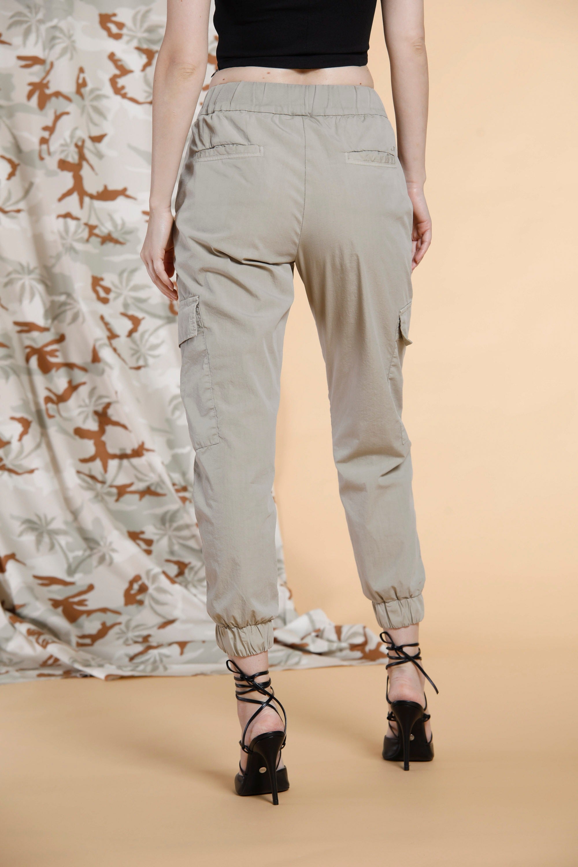 Cargo Jogger woman cargo pants in poplin relaxed