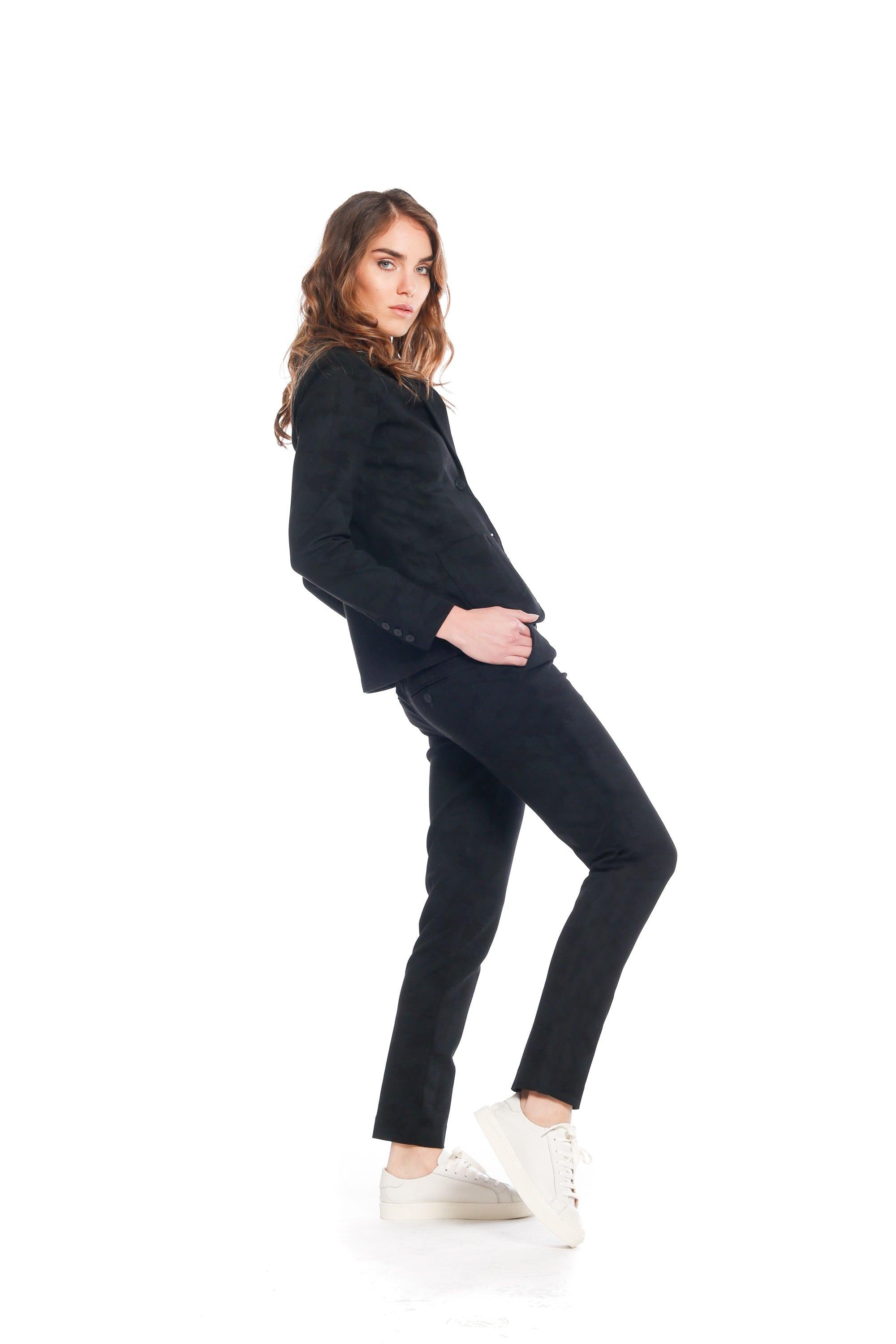 New York Slim pantalone chino donna in jersey pattern camouflage slim① - Mason's 