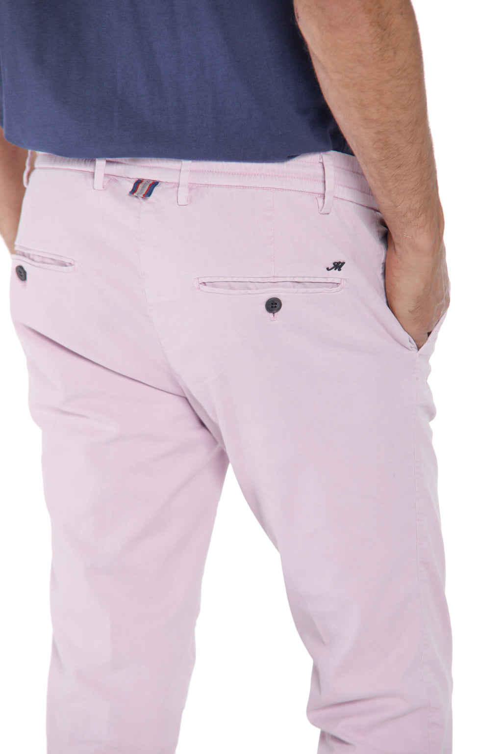 Milano jogger Pantalon de jogging chino pour homme en coton et tencel coupe extra slim